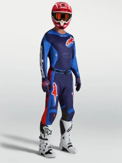 Bluza cross Alpinestars MX Racer Hunt niebiesko-czerwona
