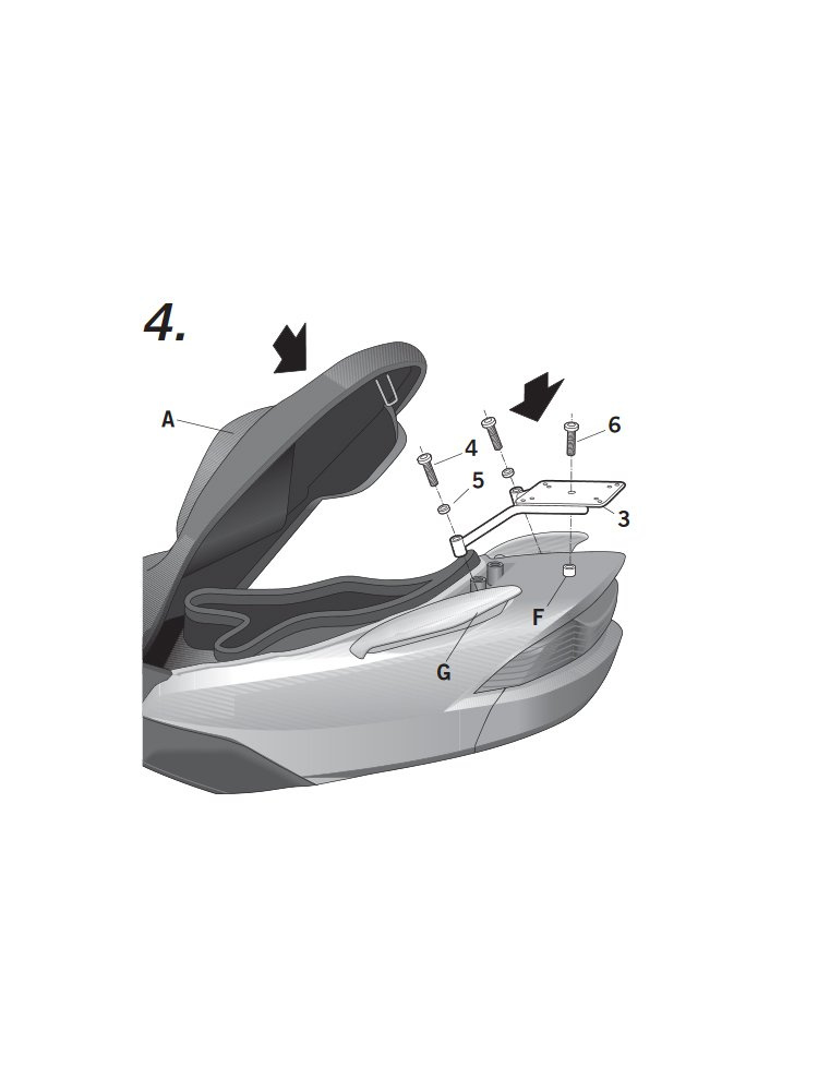 Stelaż pod kufer centralny Shad Suzuki Burgman 125/ 150 (02-06)