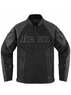 Kurtka motocyklowa skórzano-tekstylna Icon Mesh AF czarna