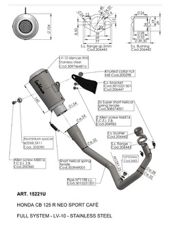 Tłumik motocyklowy LeoVince LV-10 Honda CB 125 R (18-20) [stal nierdzewna] 