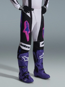 Spodnie cross Alpinestars MX Techstar Knif czarno-szaro-fioletowe
