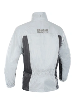 Kurtka przeciwdeszczowa motocyklowa Oxford Rainseal Bright Over szaro-czarna