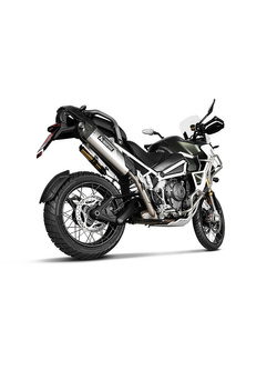 Tłumik motocyklowy Slip-On Line [Titanium + Carbon] Akrapovič Triumph Tiger 1200 Rally Explorer/ Pro/ GS/ GS Pro/ GS Explorer (22-24)