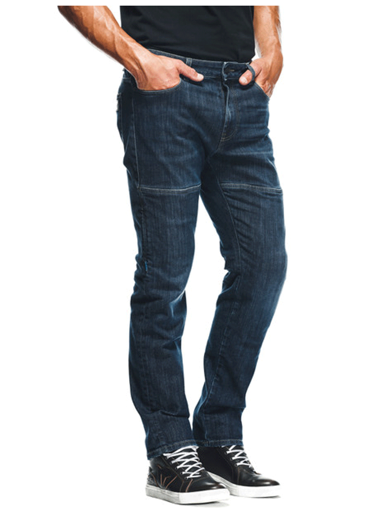 Jeansy motocyklowe Dainese Denim Regular Tex niebieskie