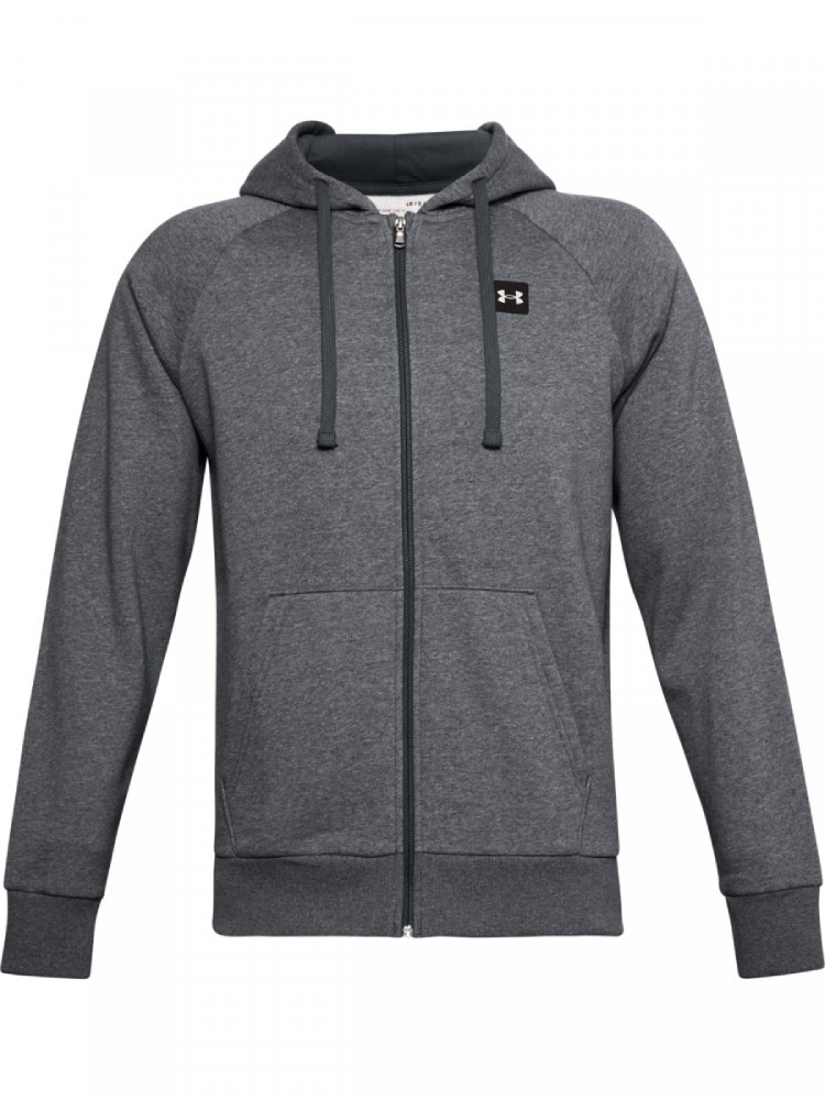 Bluza męska rozpinana UNDER ARMOUR Rival Fleece FZ Hoodie ciemnoszara