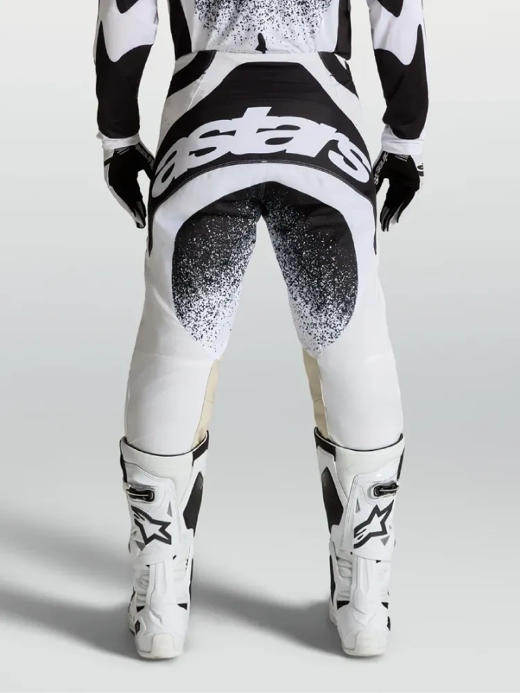 Spodnie cross Alpinestars MX Techstar Swan biało-czarne