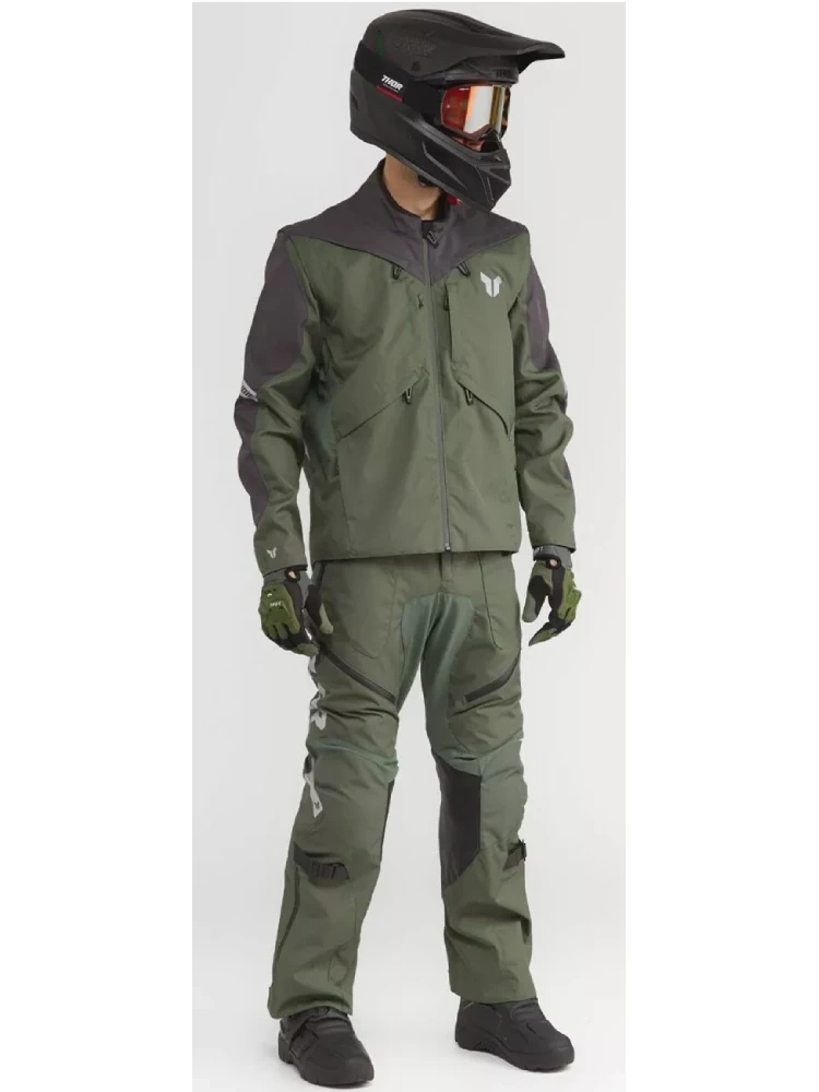 Spodnie cross Thor Terrain Over-the-Boot zielono-szare