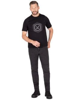 Jeansy motocyklowe Knox Colton Slim Charcoal czarne