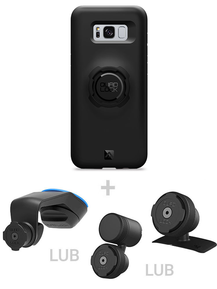 Zestaw do samochodu: etui na telefon Samsung Galaxy S8+ + mocowanie Quad Lock