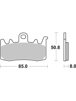 Klocki hamulcowe Brembo SA Aprilia/ Benelli/ BMW/ CF Moto/ Ducati/ Gas Gas/ Harley Davidson/ Husqvarna/ Indian/ Kawasaki/ KTM/ Kymco/ MV Agusta/ Triumph (wybrane modele) [kpl. na 1 tarczę]