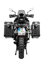 Zestaw: kufry boczne z anodowanego aluminium czarne "And-Black" Zega Evo + stelaże Touratech Husqvarna Norden 901/ Expedition, KTM Adventure 890/ R/ 790/ R [poj.: 31+38l]