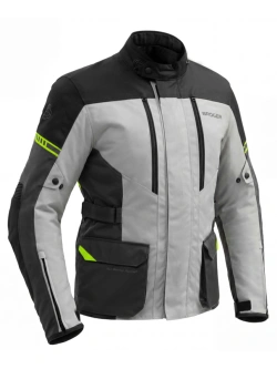 Kurtka motocyklowa tekstylna Broger Overland czarno-fluo-szara