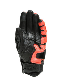 Skórzane rękawice motocyklowe Dainese X-Ride czarno-fluo czerwone