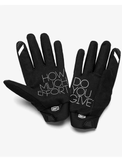 Rękawice cross dziecięce 100% Brisker fluo-czarne