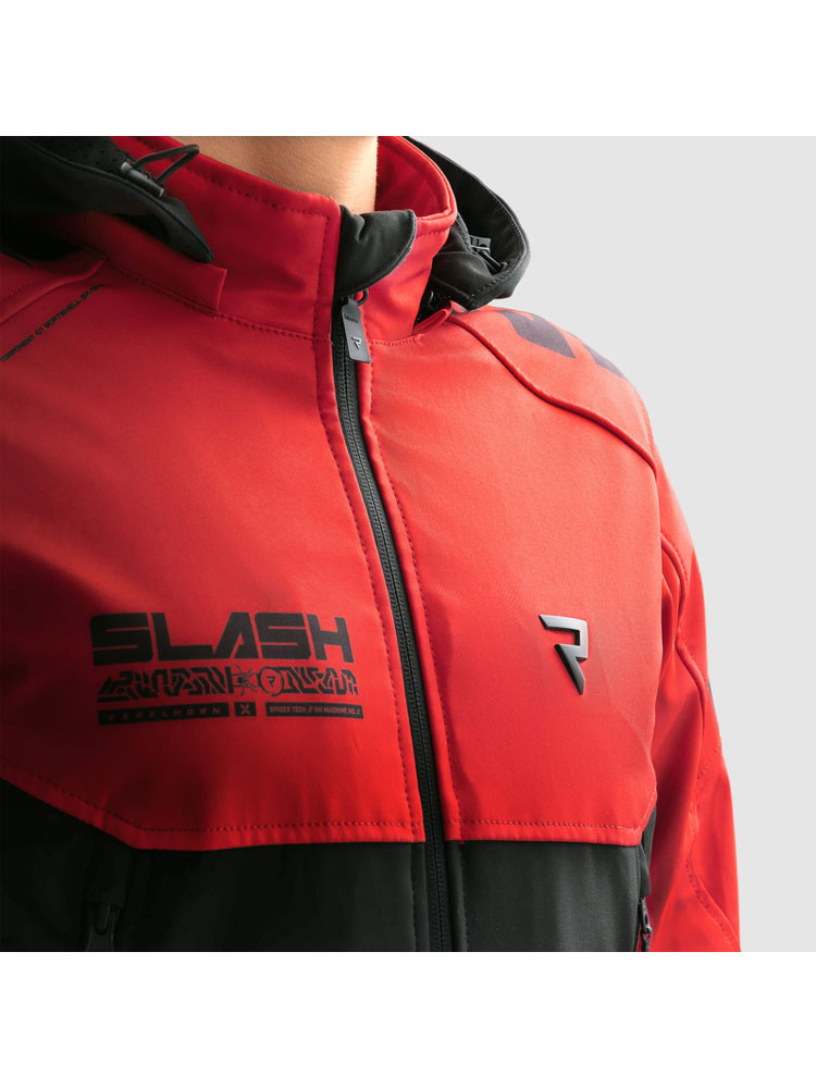 Kurtka motocyklowa tekstylna Rebelhorn Slash czarno-czerwona