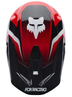 Kask enduro Fox V1 Frame czarno-biało-czerwony