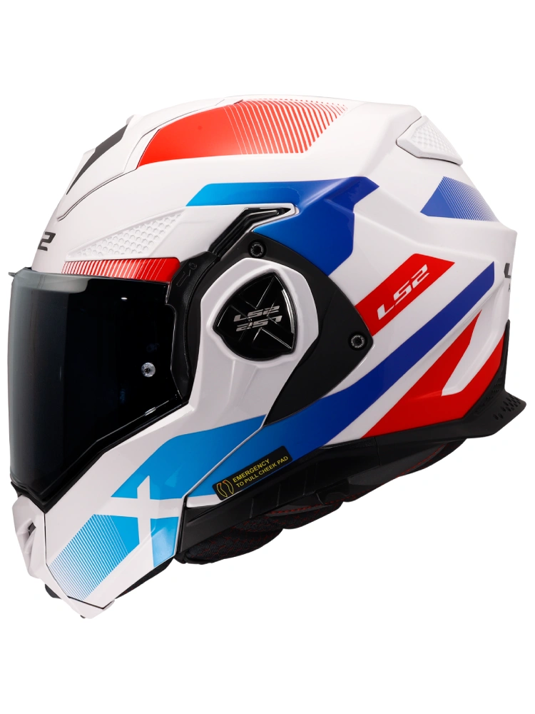 Kask szczękowy LS2 FF901 Advant X Nova biało-niebiesko-czerwony