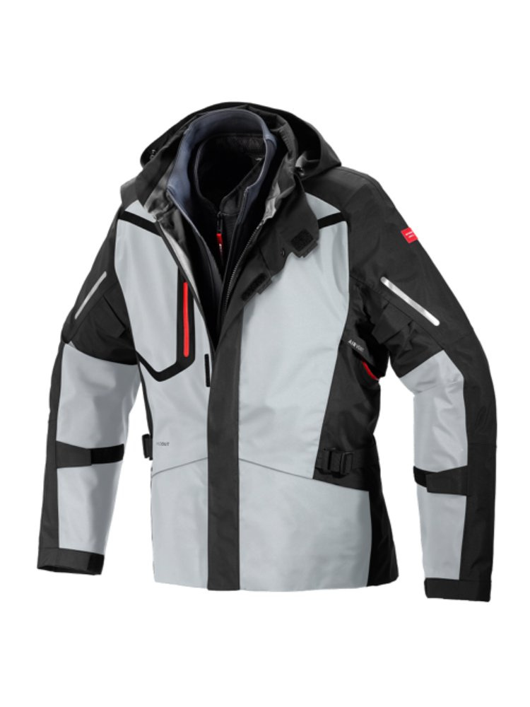 Kurtka motocyklowa tekstylna Spidi Mission-T H2Out czarno-szara