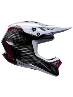 Kask enduro Fox V3 RS Tactile czarno-biały