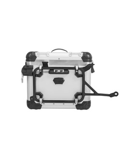 Zestaw: kufry boczne z anodowanego aluminium srebrne "And-S" Zega Evo + stelaże czarne Touratech KTM 1050 Adventure/1090 Adventure/1290 Super Adventure (-20)/1190 Adventure/R (31+38L)