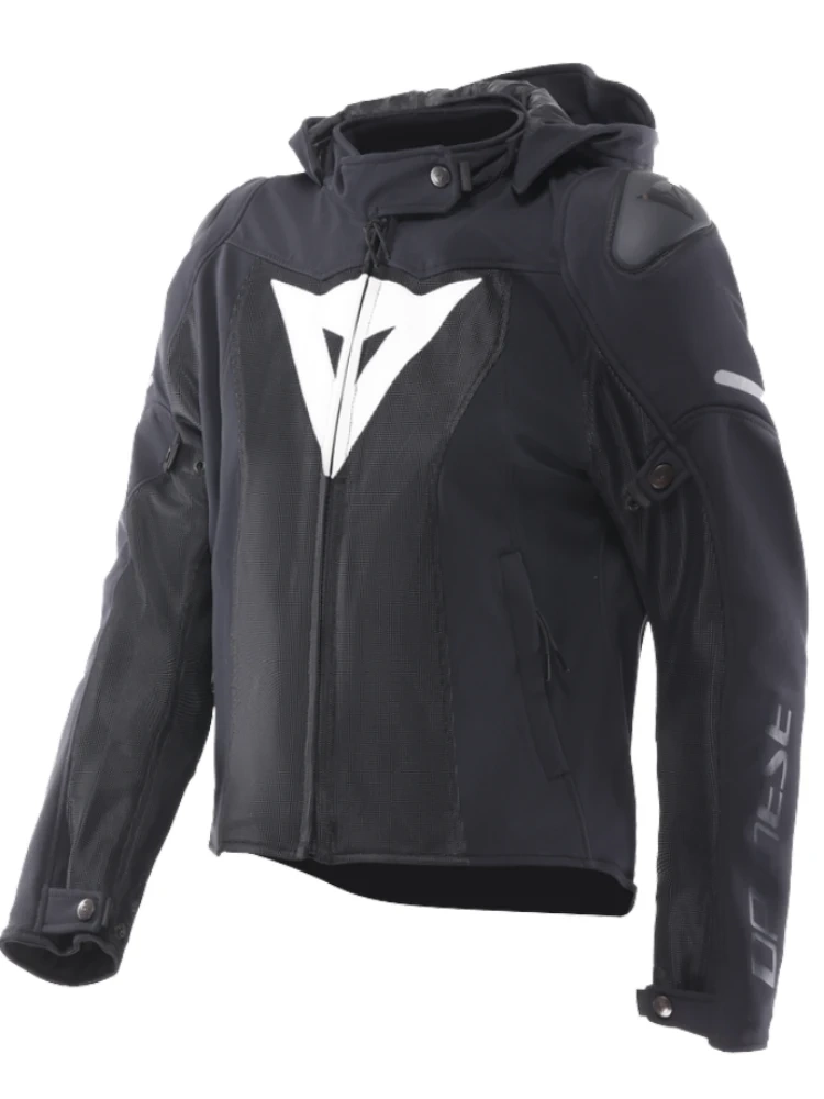 Kurtka motocyklowa damska tekstylna Dainese Super Sprint Air Tex czarno-biała