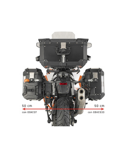 Stelaż asymetrycznych kufrów bocznych Trekker Outback Monokey Cam-Side GIVI PL One-Fit KTM (wybrane modele)