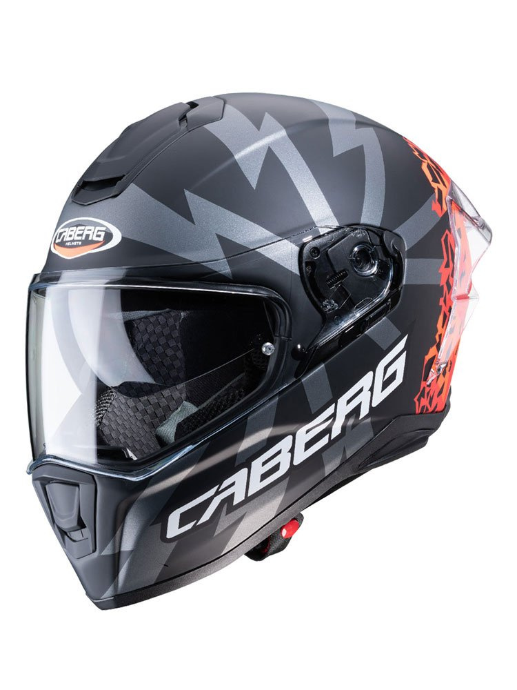 Kask integralny Caberg Drift Evo Storm czarno-czerwony matowy