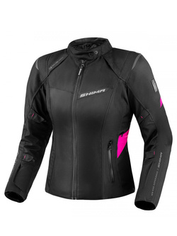 Kurtka motocyklowa damska tekstylna Shima Rush 2.0 czarno-różowa