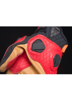 Rękawice motocyklowe Icon Hypersport Short czarno-czerwone