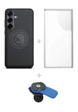 Zestaw: etui MAG na telefon Samsung Galaxy S25+ (magnetyczne) + wodoodporny pokrowiec MAG + uchwyt kulowy Quad Lock
