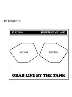 Pady boczne na zbiornik paliwa Stompgrip Street Bike Volcano BMW K 1200 R (04-09)/ K 1300 R (08-12) czarne