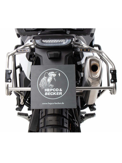 Zestaw: kufry boczne + stelaże Hepco&Becker Xplorer Cutout do Husqvarny Norden 901/Expedition (22-) srebrne