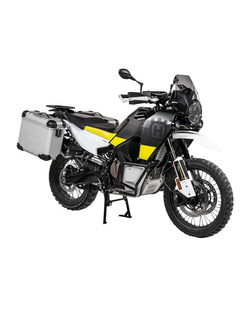 Zestaw: kufry boczne z anodowanego aluminium srebrne "And-S" Zega Evo + stelaże czarne Touratech Husqvarna Norden 901/ Expedition, KTM Adventure 890/ R/ 790/ R [poj.:38+45l]