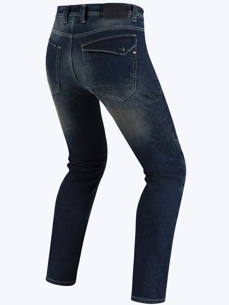 Jeansy motocyklowe PMJ Vegas ciemnoniebieskie