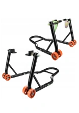 Stojak/ podnośnik motocyklowy Biketec VD0016 pod wahacz, czarny [typ-L; przód i tył]