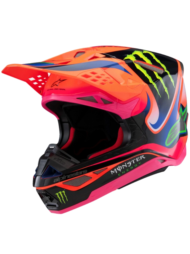 Kask enduro Alpinestars MX Supertech M10 Deegan pomarańczowo-różowo-fioletowy