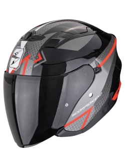 Kask otwarty Scorpion Exo-230 Loop czarno-czerwony