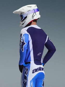 Bluza cross Alpinestars MX Racer Air Portl niebiesko-biało-czarna