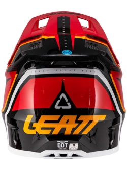 Kask enduro Leatt Moto 7.5 V25 czarno-czerwono-pomarańczowy z goglami czarno-czerwonymi