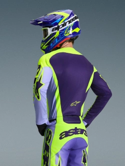 Bluza cross Alpinestars MX Racer Portl fioletowa-fluo
