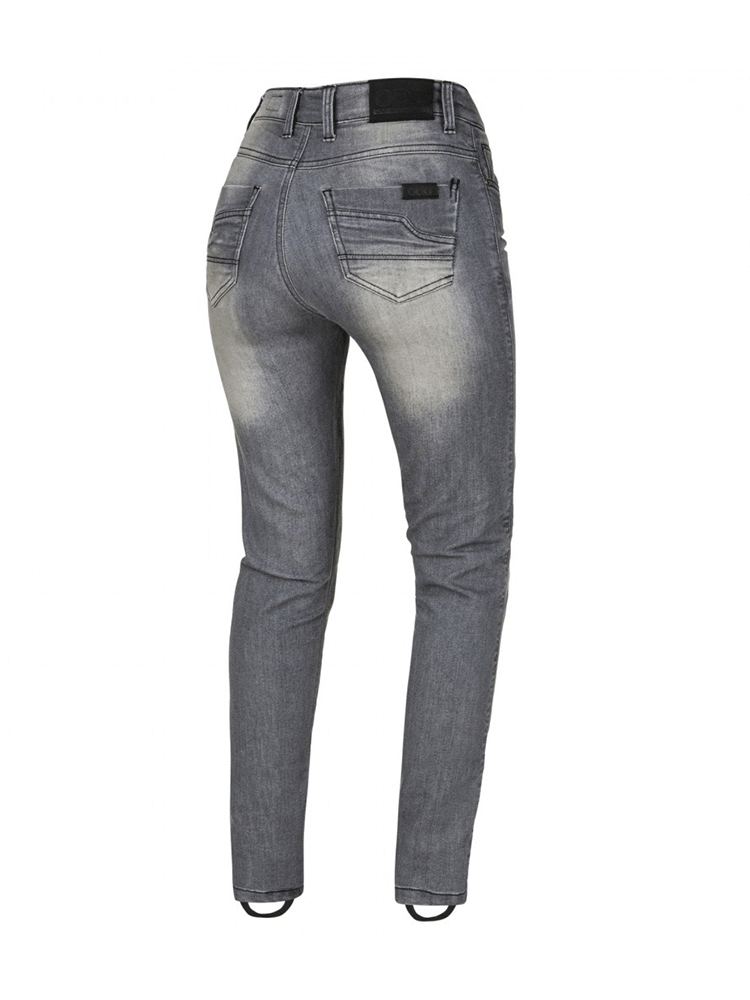 Jeansy motocyklowe damskie Seca Trinity Cor szare