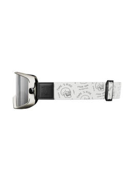 Gogle motocyklowe John Doe Skull biało-czarne