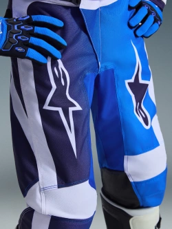 Spodnie cross dziecięce Alpinestars MX Fluid Portl niebiesko-biało-czarne