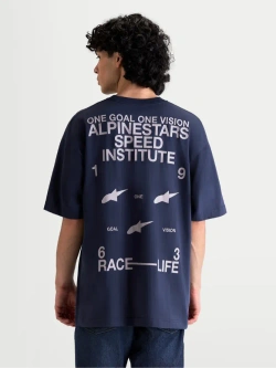 Koszulka z krótkim rękawem Alpinestars Institute Oversized CSF niebieska