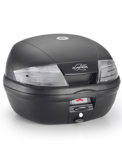 Kufer centralny Kappa K35NT Action Tech Monolock z płytą montażową, czarny z białymi odblaskami [poj.: 35l]