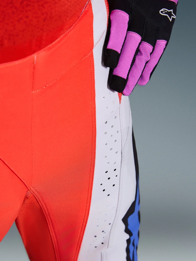 Spodnie cross Alpinestars MX Techstar Knif pomarańczowo-szaro-czarne