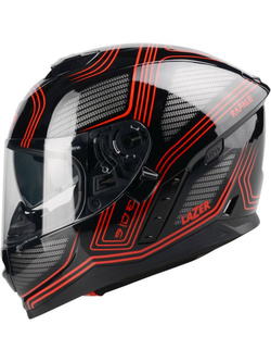 Kask integralny Lazer Rafale Darkside czarno-czerwony