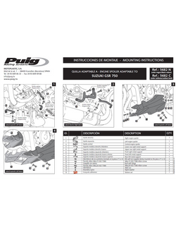 Spoiler silnika PUIG do Suzuki GSR 750 (karbonowy)