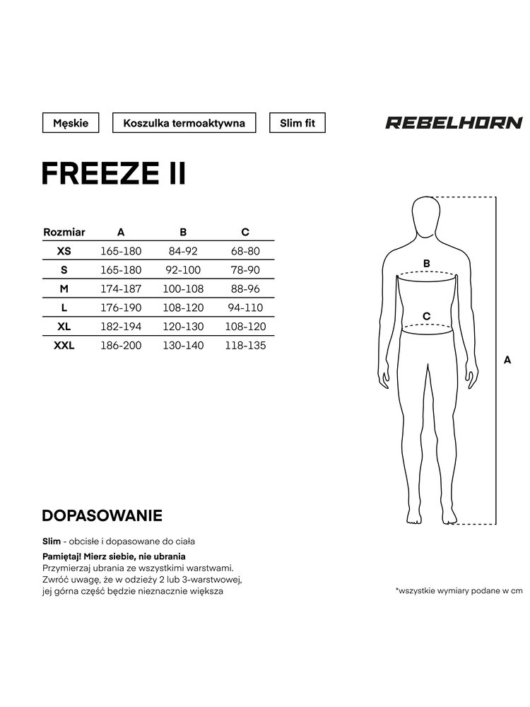 Koszulka termoaktywna Rebelhorn Freeze II czarno-szara