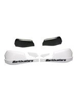 Osłony dłoni Barkbusters VPS z regulowanymi deflektorami, biało-czarne + zestaw montażowy Barkbusters Moto Guzzi V85 TT/ Travel (24-)